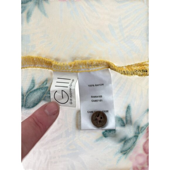 XL MARGARITAVILLE Men's Vintage Pineapples Golden‎ Rayon Hawaiian Shirt - Picture 5 of 7